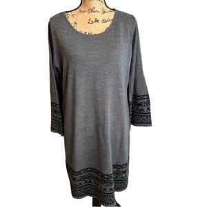 Anthony Richards Gray Sweater Dress Tunic sz Large